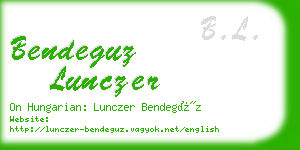 bendeguz lunczer business card